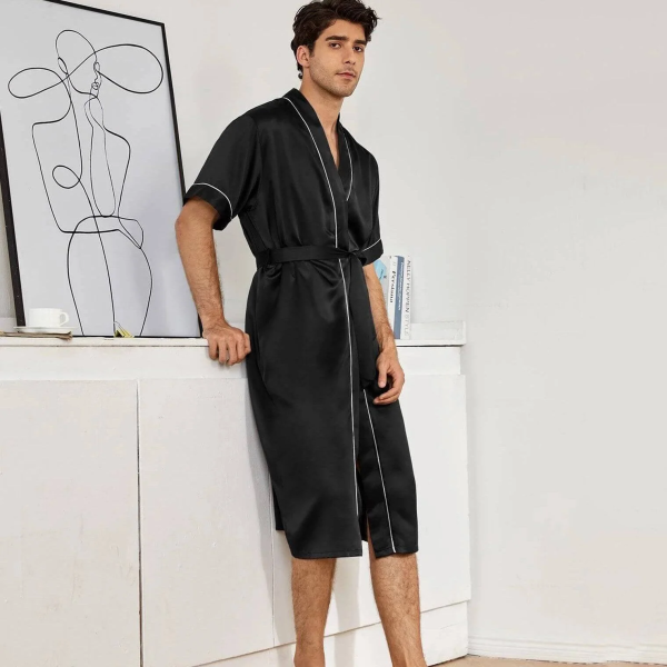 Slipintosoft Unveils Luxurious Men's Silk Kimono Robe Collection